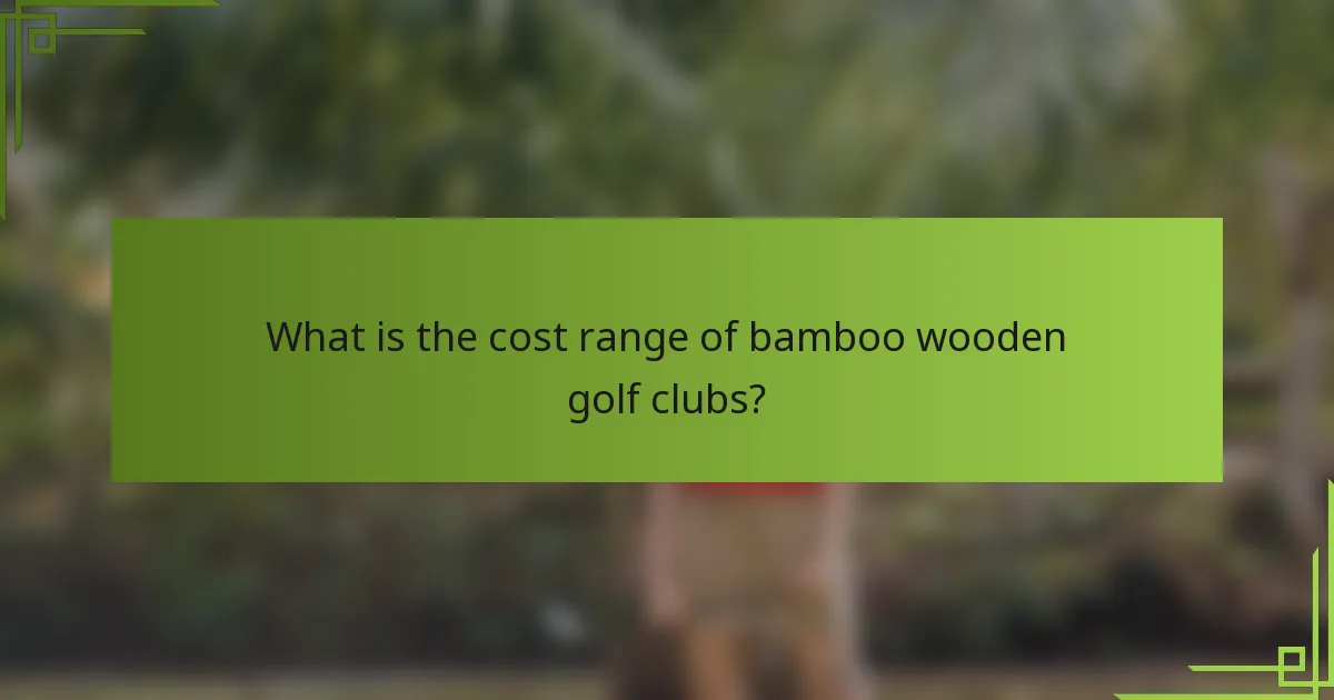 What is the cost range of bamboo wooden golf clubs?