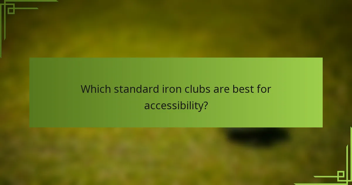 Which standard iron clubs are best for accessibility?
